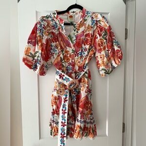 Farm Rio white spring bananas dress